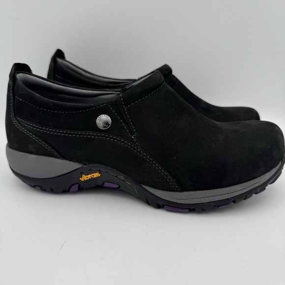 Dansko Shoes - Dansko Size 36 EU Black Suede Leather Mule Clogs Slip Resistant US 6 Workwear